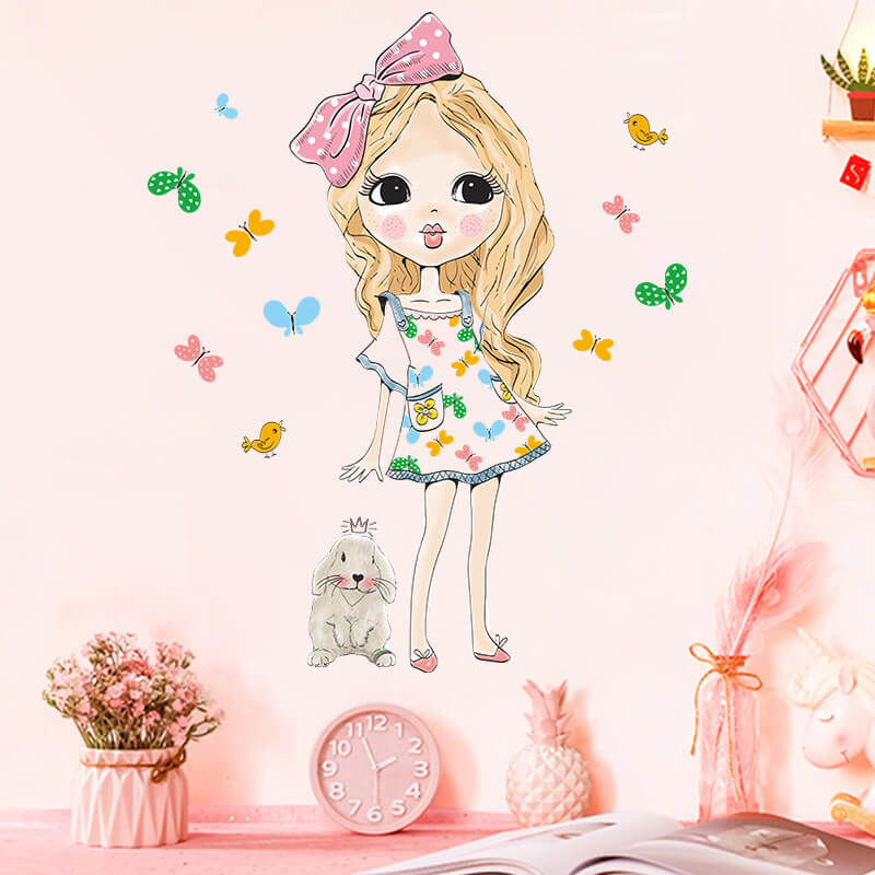 Sticker girly chambre fille