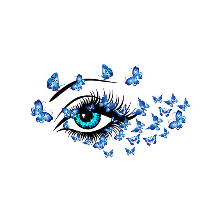 Stickers papillons visage