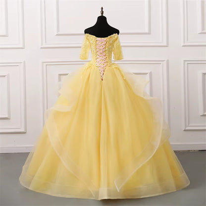 Robe Princesse Femme Or