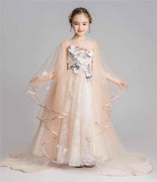 Robe ceremonie fille avec traine