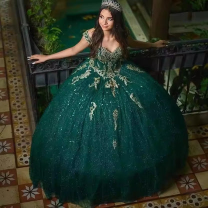 Robe de mariee princesse verte