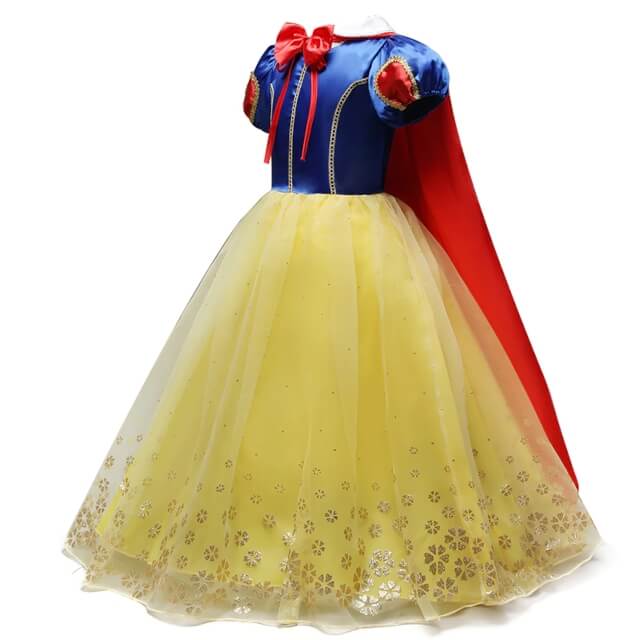 Robe de Princesse Fille Blanche Neige Princesse Magique