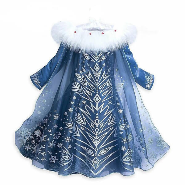 Robe de princesse reine des neiges pour filles, costume de fête de