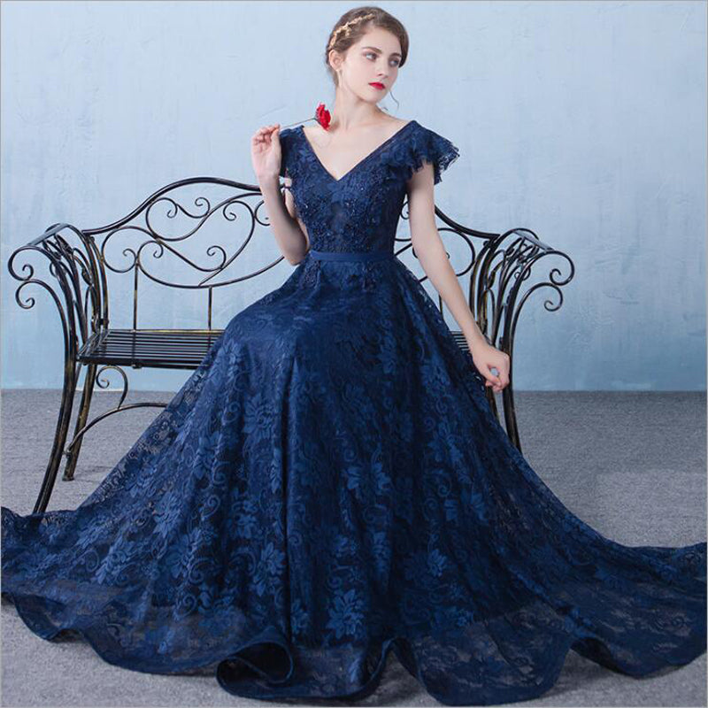 Robe de princesse bleu roi new arrivals