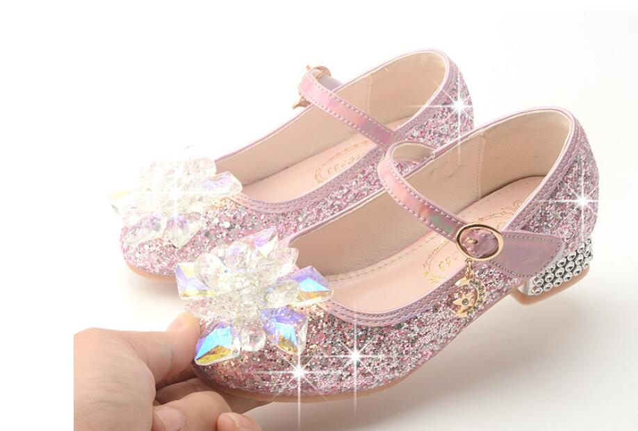 Chaussure Rose Paillette Fille Princesse Magique