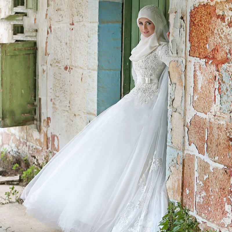 robe de mariage femme voilee style princesse