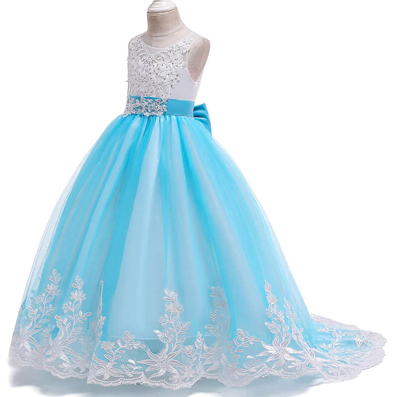 robe tulle princesse bleu