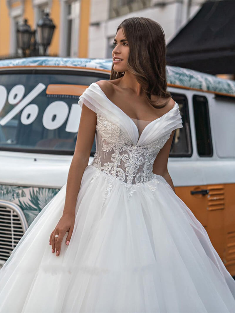 Robe de best sale mariée bras dentelle