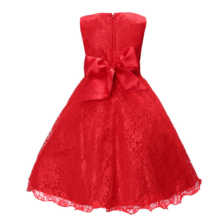 robe longue rouge fille