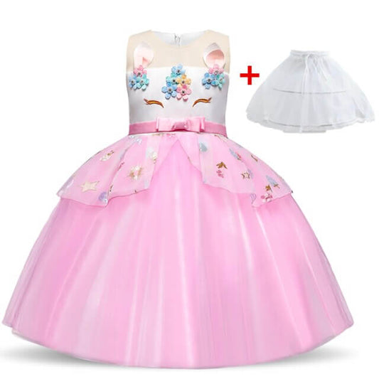 Robe de Princesse Fille avec Jupon