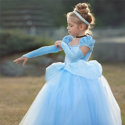 Robe Princesse Bébé Bleu CIel