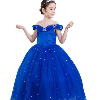 Bleu Roi Costume De Princesse Fille Robe Princesse Fille Bleu Roi
