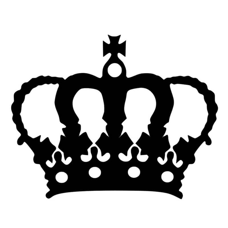Autocollant couronne royale