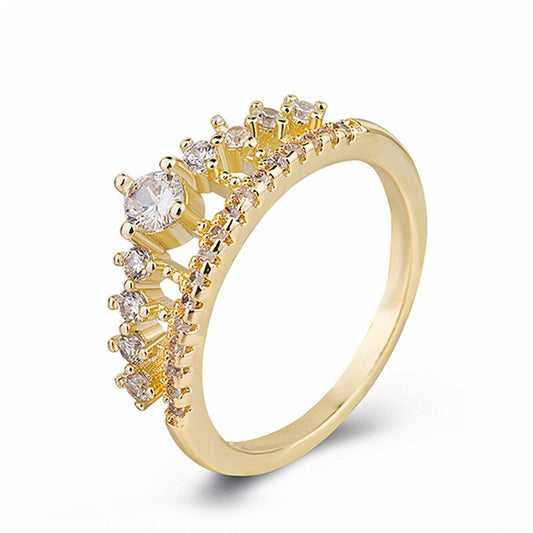 Bague couronne doree