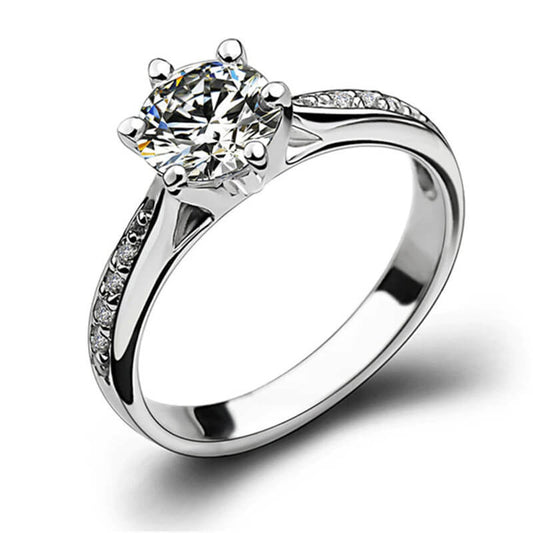 Bague de fiancaille forme princesse
