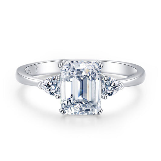Bague diamant solitaire taille princesse