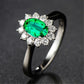 Bague mariage verte