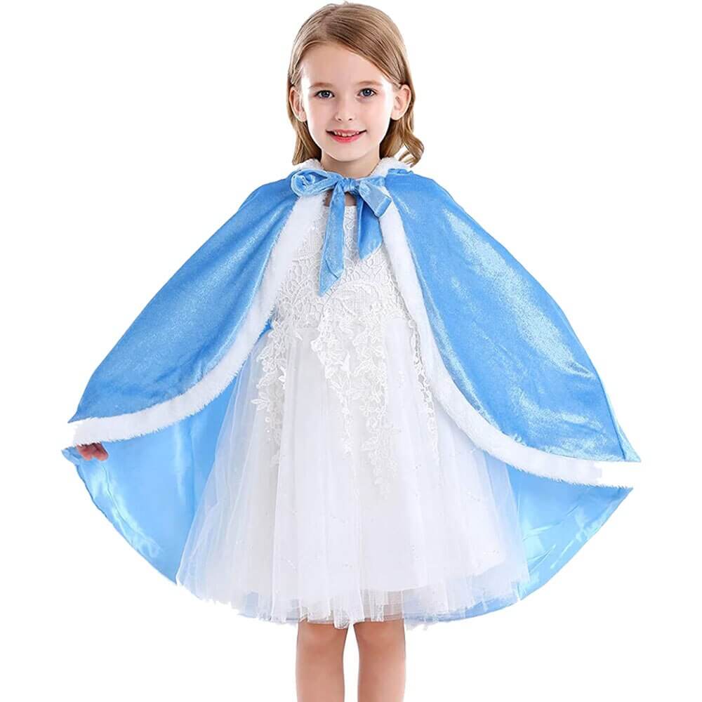 Déguisement Robe Princesse Fille Encanto - JUREBECIA - Bleu - Col Rond Manches Longues Motif Déguisement Robe Princesse Fille Encanto - JUREBECIA - Bleu - Col Rond Manches Longues Motif