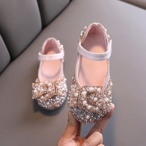 Chaussures de princesse en velours - Chaussures bébé - Le palais du peton