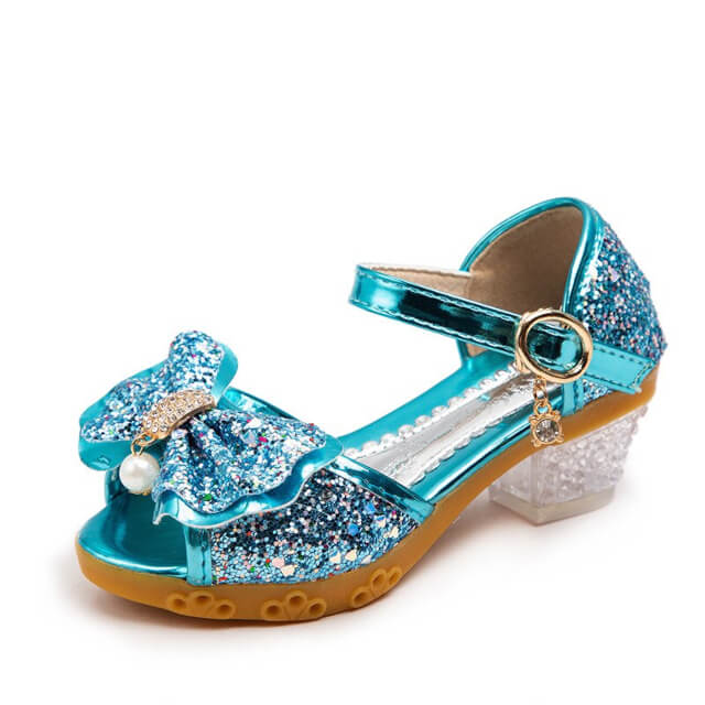 Chaussure princesse talon bleu