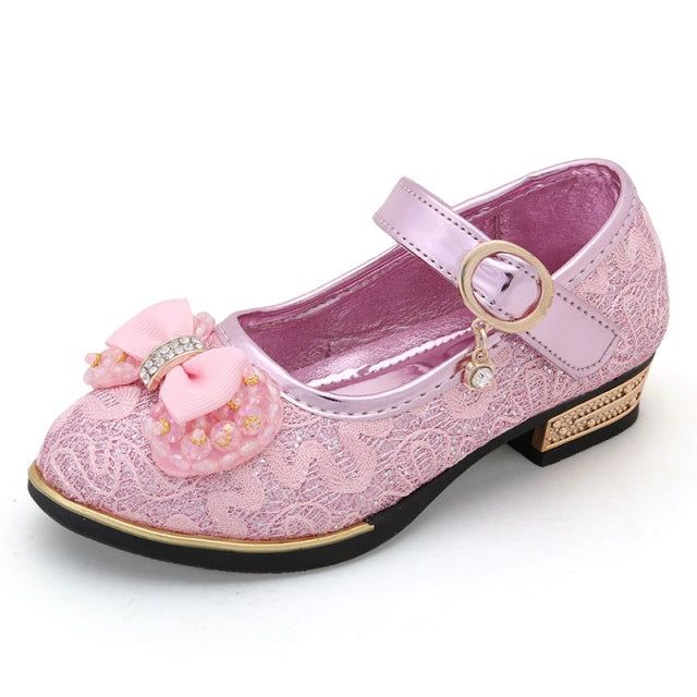 Chaussures fille noir et rose