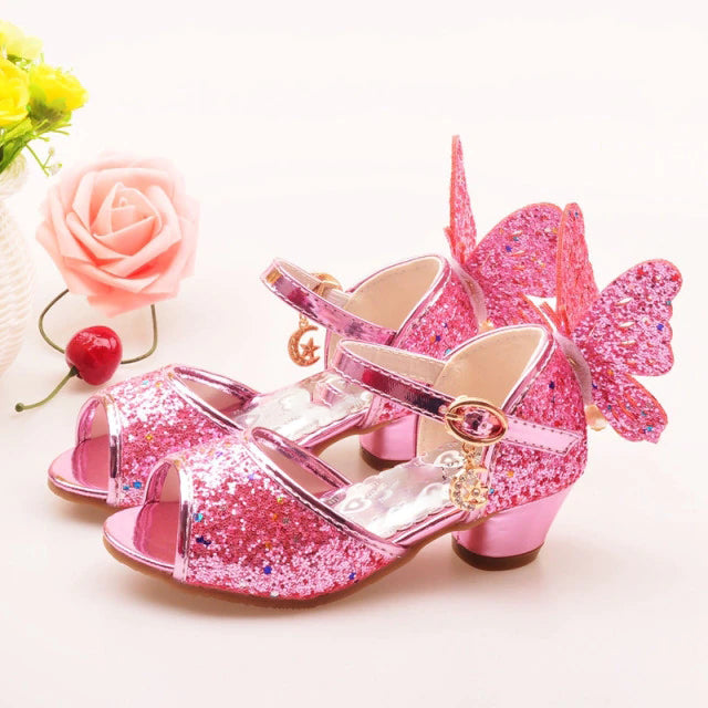 Chaussures papillon rose