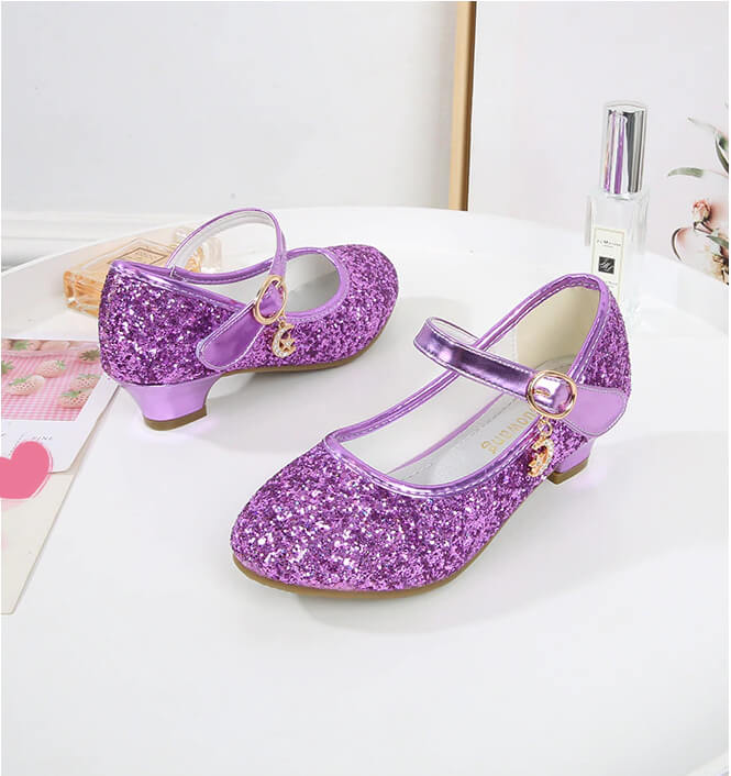 Chaussures à Paillettes Pour Filles – Modèle Princesse Ou Reine, Idéal Pour Faire Briller Les Petites