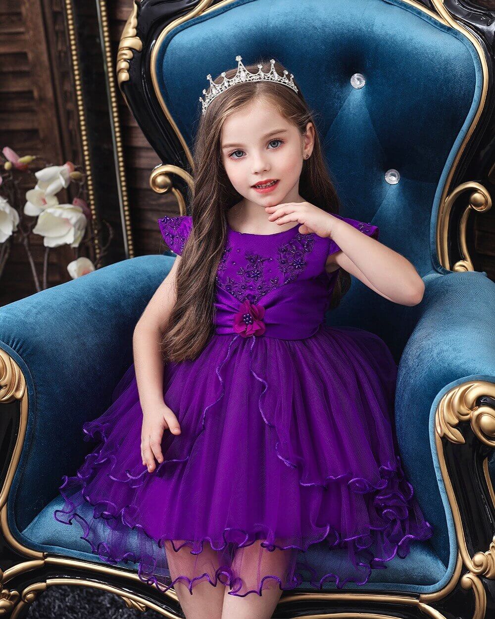 Costume robe princesse violette