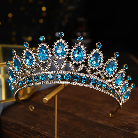 Couronne cristal bleu