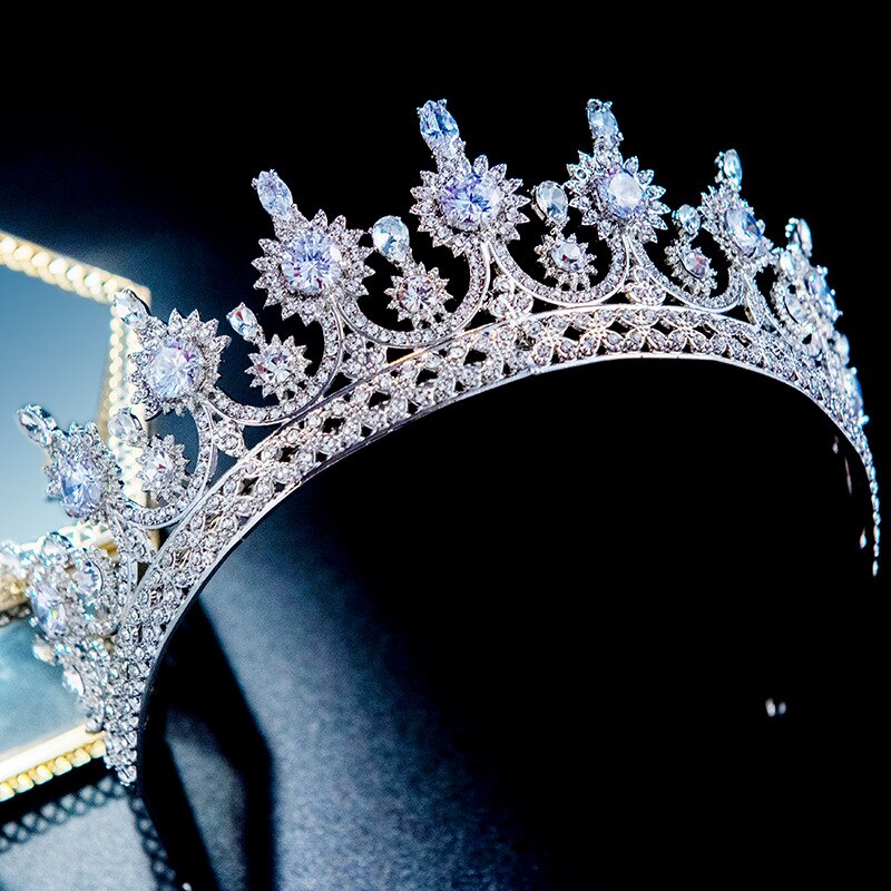 Couronne strass bleu