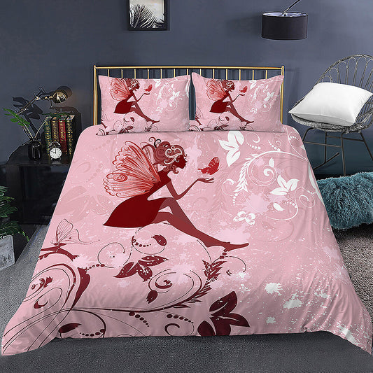 Housse de couette avec motif papillon