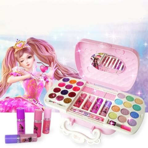 Acheter Kits de maquillage pour filles, ensembles de maquillage pour enfants,  trousse de maquillage princesse pour filles, Kit de cosmétiques non  toxiques