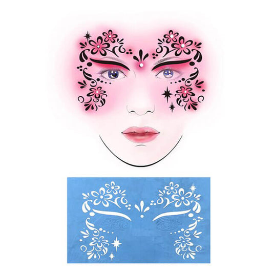 Pochoir maquillage princesse