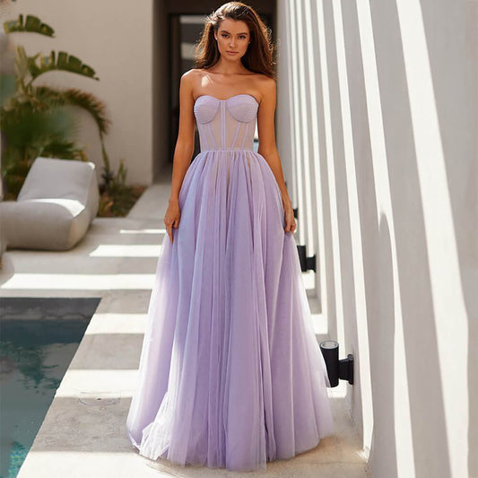 Robe bal de promo en tulle