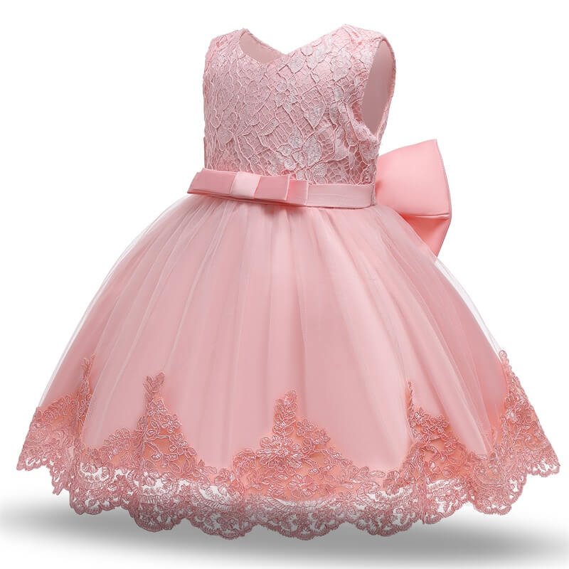 Robe Cérémonie Bébé Robe Rose Bébé Fille Robe Baptême Bébé Fille