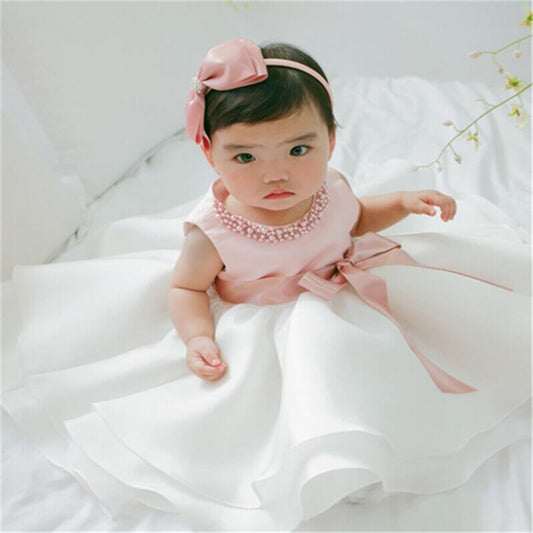 Robe bébé fille blanche robe de baptême 1 an bébé fille robe d'anniversaire  fête princesse robe robes de bal 0-2 ans bébé fille vêtements