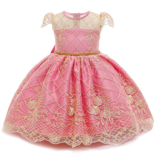 Robe bebe fille rose gold