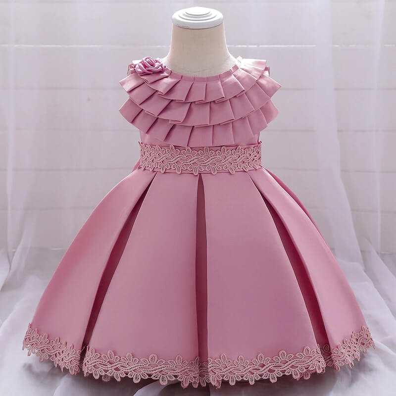 Robe bebe fille rose pale