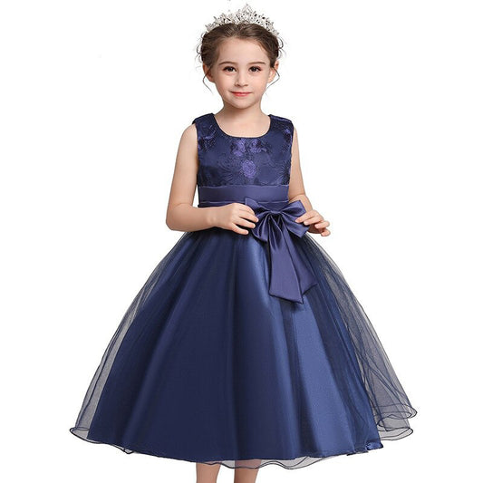 Robe bleu roi fille