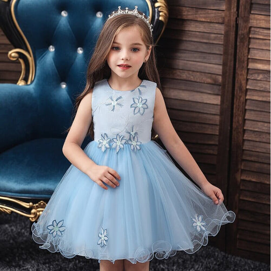 Robe bleu tulle