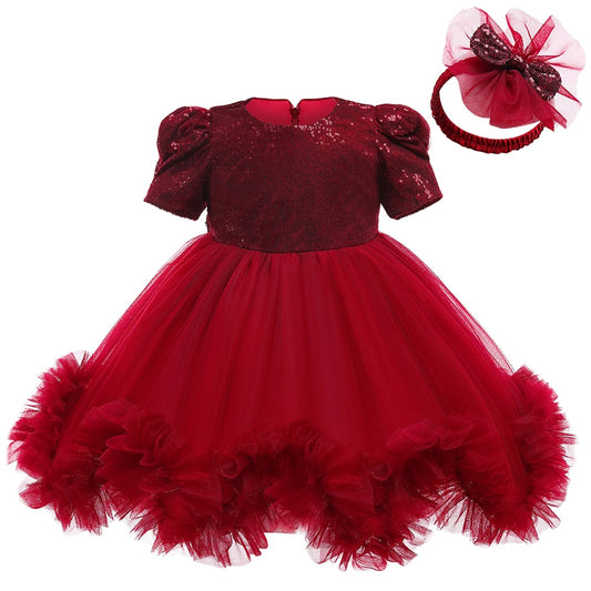 Robe ceremonie bebe rouge