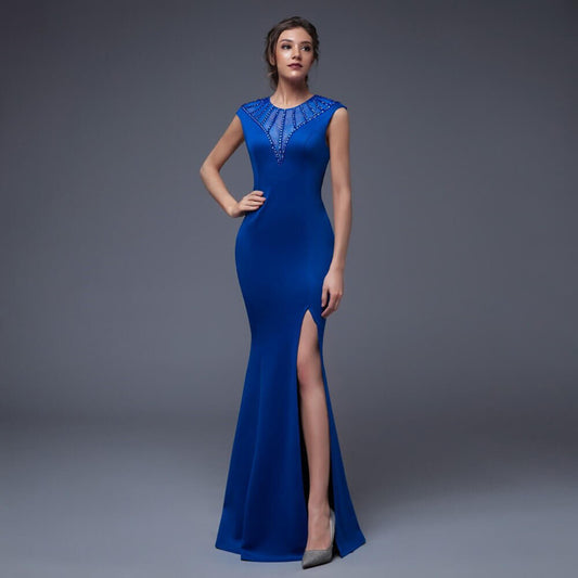 Robe de bal bleu roi