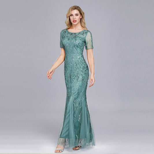 Robe de bal princesse verte
