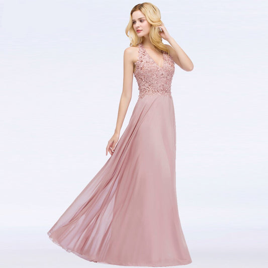 Robe de bal rose pale princesse