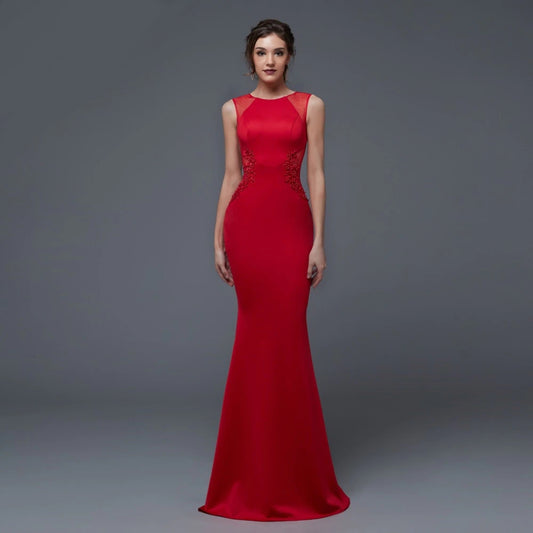 Robe de bal rouge longue