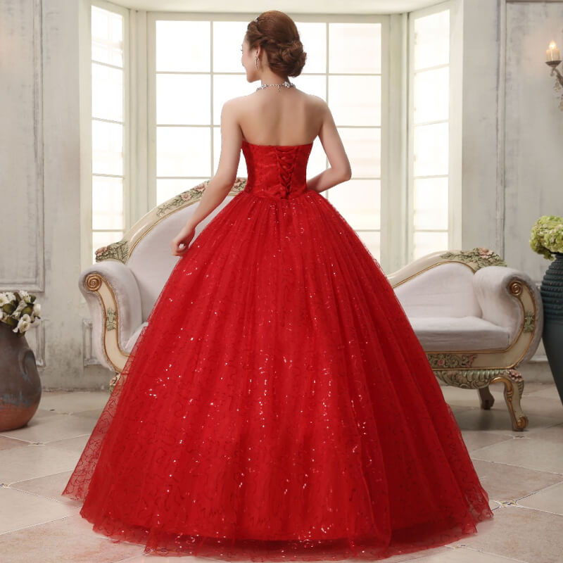 Robe best sale rouge mariage