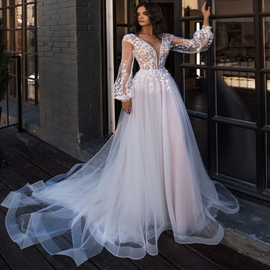 Robe de mariee princesse avec manche