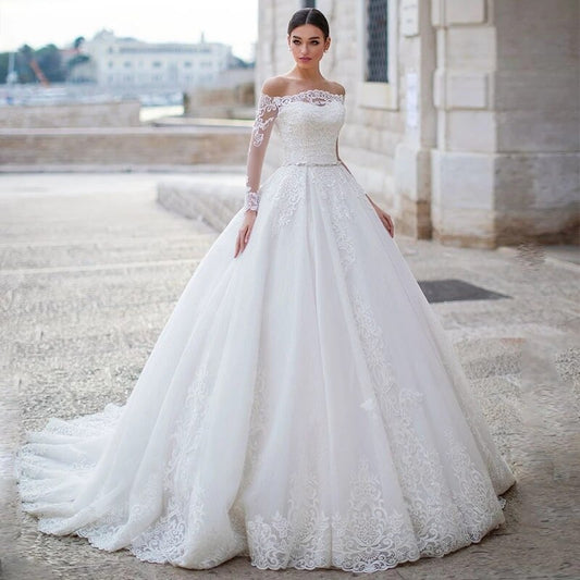 Robe de mariee princesse haut dentelle