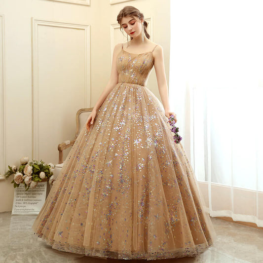 Robe de soiree longue forme princesse