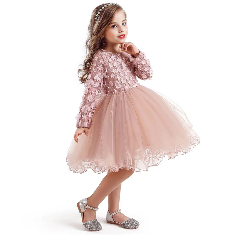 Robe petite fille rose poudré hot sale